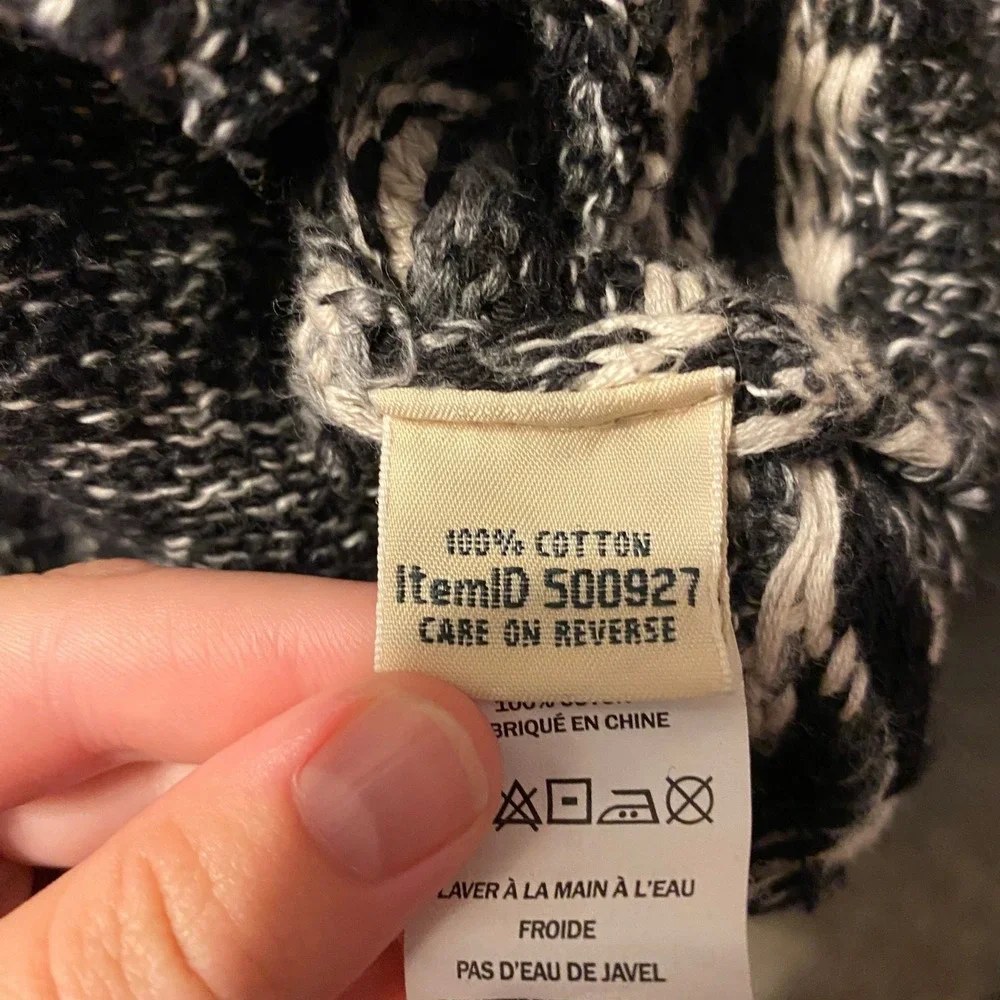 LL Bean Womens Fair Isle Full Zip Cardigan M Cotton Nordic Cabincore Granola